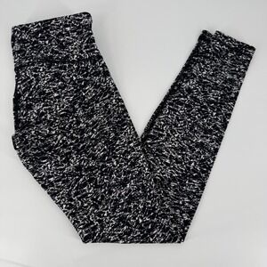 lululemon‎ Women's Size 8 Black White Abstract Print High Rise Leggings